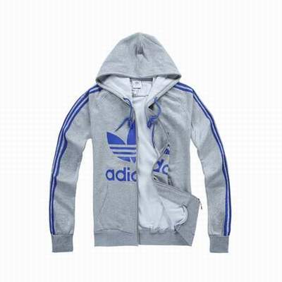 veste adidas bleu et noir